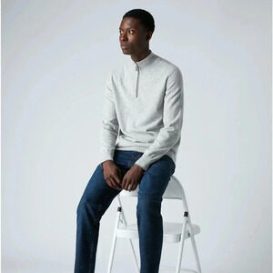 BONOBOS Slim Fit Half Zip Sweater .